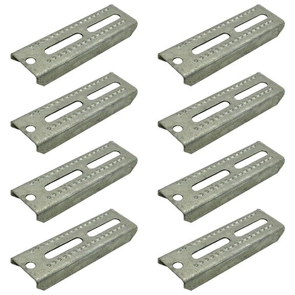 (8) Boat Trailer Bunk Board Upright Brackets 8" Long Galvanized Steel 2-1/2" Wide 2-11/16" Slot