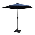 thumbnail image 1 of 8.8 Ft Outdoor Patio Umbrella with 42 LBS Square Resin Umbrella Base, Outdoor Sunshade Canopy Umbrella Pergola with Push Button Tilt and Crank Lift for Garden,Deck,Backyard,Pool, Navy, 1 of 7