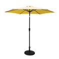 thumbnail image 1 of 8.8 FT Patio Umbrella, Aluminum Market Umbrella with Push Button Tilt and Crank Lift, Outdoor Table Umbrella with 42 Pounds Round Resin Umbrella Base for Garden, Deck, Backyard, Pool, Yellow, 1 of 6
