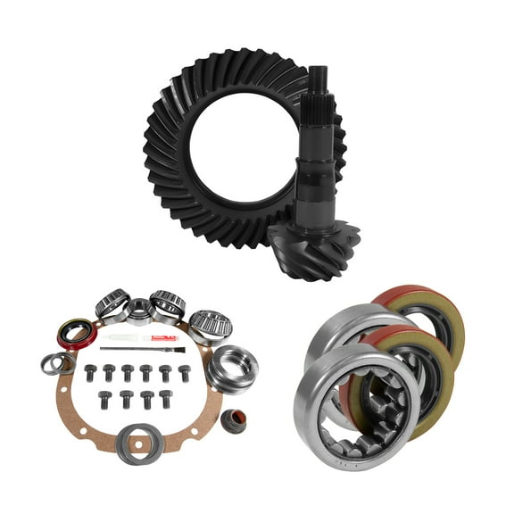 8.8" Ford 4.11 Rear Ring & Pinion, Install Kit, 2.25" OD Axle Bearings & Seals
