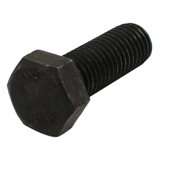 8.8 Grade M14x40mm Full Threaded Left Hand Thread Hex Head Bolt Black