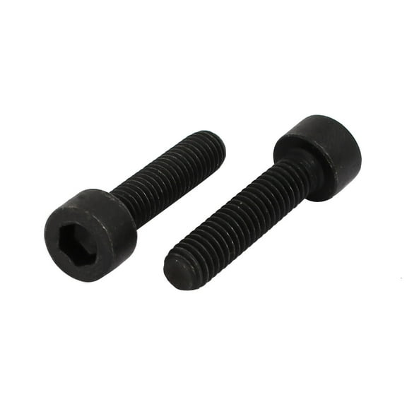 8.8 Grade M6x25mm Full Threaded Hex Socket Drive Left Hand Thread Bolt 2Pcs