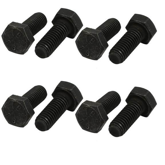 8.8 Grade M8x20mm Full Threaded Left Hand Thread Hex Head Bolt 8pcs