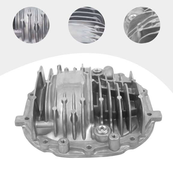 8.8" Silver Direct Replacement Axle Rear Differential Cover Aluminum (Finned) For Ford Mustang 1996-2014