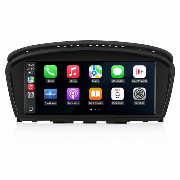 8.8" Wireless Apple CarPlay Android Auto Screen for BMW 3 Series E90 E91 E92 E93 & 5 Series E60 E61 6 Series E63 E64 (CCC System 2004-2008) Plug and Play Linux Touchscreen Display