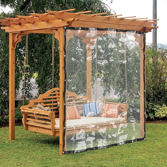 88ft Outdoor Clear PVC Tarp Curtain HeavyDuty Waterproof Vinyl Patio Enclosure with Reinforced Grommets TearResistant Rain Shield for Porch, Pergola & Deck