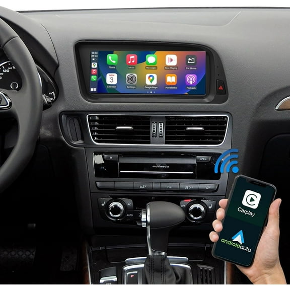 8.8 inch Car Touchscreen Wireless CarPlay Android Auto Multimedia Car Radio Receiver for Audi Q5 with 3G MMI+ System 2009-2017