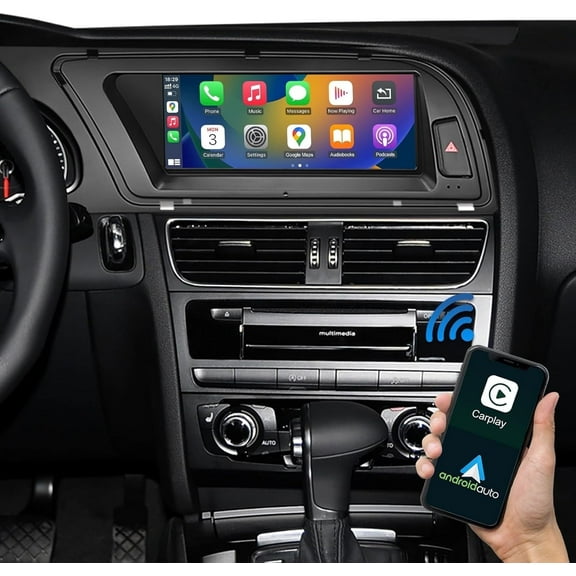 8.8 inch Touchscreen Wireless CarPlay Android Auto Multimedia Car Radio Receiver for Audi A4 with 3G MMI+ System 2009-2012