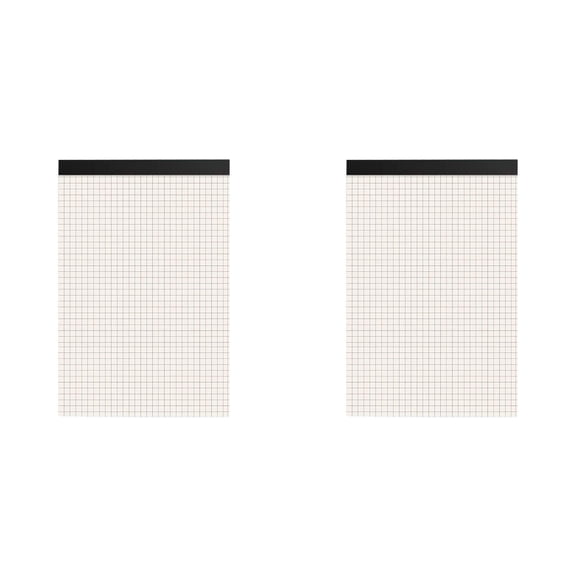 8.8" x 5.8" Graph Paper Pads 2 Pack, 4x4 Grid Ruled Quadrille Pad Grid Writing Notebook for Math Homework Drawing Drafting,80 Sheets Per Pad Crisp Lines No Bleed Easy Tear Pad,White,22x15cm