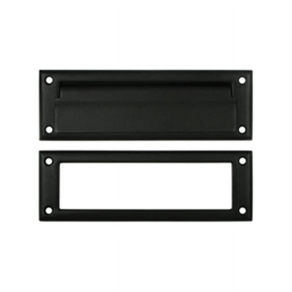 8.87 in. Mail Slot with Interior Frame, Black - Solid
