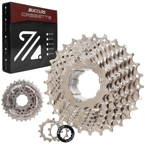 8/9/10/11/12 Speed Road Bike Cassette BUCKLOS 11-25/28/32/34/36/40/42/46/50/52T Mountain Ultra-Light Bicycle Cassette 11-52T Sprocket Cogs for Sram Shimano HG Hub Driver fit MTB/XC/DH/AM