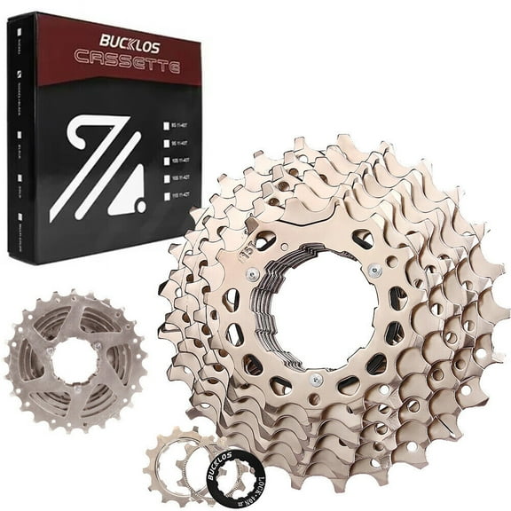 8/9/10/11/12 Speed Road Bike Cassette BUCKLOS 11-25/28/32/34/36/40/42/46/50/52T Mountain Ultra-Light Bicycle Cassette 11-52T Sprocket Cogs for Sram Shimano HG Hub Driver fit MTB/XC/DH/AM