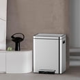 thumbnail image 1 of 8/9.5/10.6 Gallon Dual Trash Can, Stainless Steel Dual Garbage & Recycle Bin with Foot Pedal, Soft Close Lid, Classified Garbage Can with Removable Inner Bucket for Kitchen Living Room Office, 1 of 9