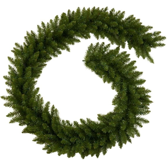 8.9 Foot Artificial Pine Garland Green Faux Greenery Garland for Christmas Table Mantle Wall Fireplace Indoor Outdoor Holiday Decor Cedar Pine Design