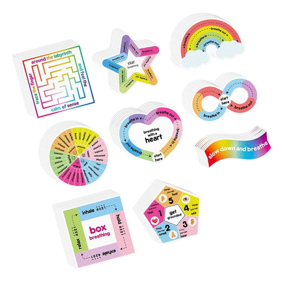 8/9 Pcs Anxieties Sensory Sticker Aesthetic Stickers Calming Sticker Relief Soothing Stickers for Laptop Scrapbook