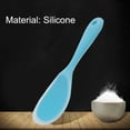 thumbnail image 1 of 8.9" Silicone Soup Ladle Spoon Wood Hand Restaurant Kitchen Scoop Utensil Cooking Supplies Blue, 1 of 7