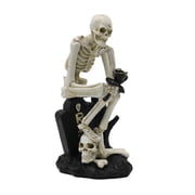 8.9" Skeleton at Graveyard with Rose Tabletop D cor by Ashland