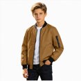 thumbnail image 1 of 8-9 Years Big Boys Bomber Jacket Zip Up Lightweight Flight Coat Casual Outerwear, 1 of 7