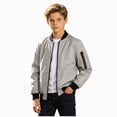 thumbnail image 1 of 8-9 Years Big Boys Bomber Jacket Zip Up Lightweight Flight Coat Casual Outerwear, 1 of 8
