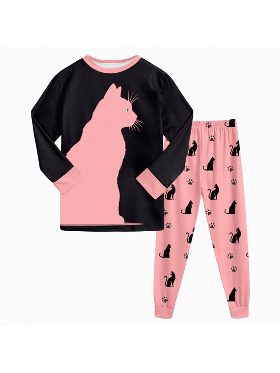 8-9 Years Girl Boy Fall Winter Back-To-School Outfits Casual 2PCS Pants Set Long Sleeve Sweatshirt Tops and Sweatpants Joggers for 0-5T Pajamas & Dailywear,Watermelon Red