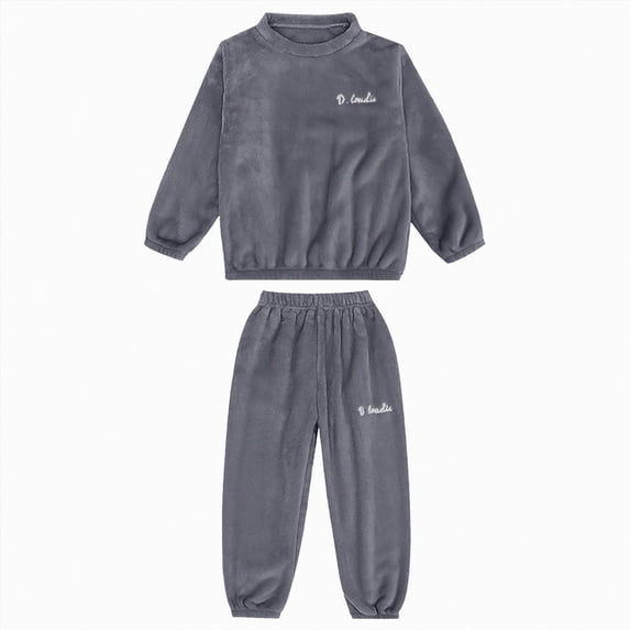 8-9 Years Girls Long Sleeve Pajama Set Baby Girls Pajama Set Kids Cute Toddler 3 6 12 18 24 Months 2T 3T fit Pjs Cotton Sleepwear,Grey
