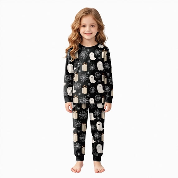 8-9 Years Tween Halloween Pajama Set Long Sleeve Pants Sleepwear Outfits Halloween Pj Set Bluey Halloween Costume