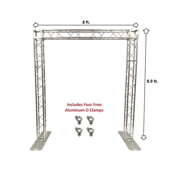 8.9 ft Height Square Aluminum Truss Goal Post System For DJ Lights Speakers PA