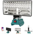 thumbnail image 1 of 8" 90W LED Work Light for Makita 18V Battery Flood Light Camping Lamp Spotlight, 1 of 10