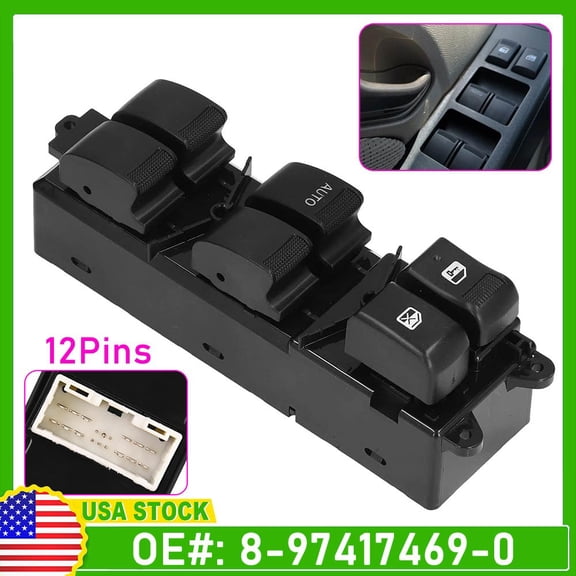 8-97417469-0 Power Window Main Control Button Fit for for Isuzu D-Max Dmax/Ro...