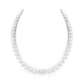 thumbnail image 1 of 8-9mm AAA Quality Round White Freshwater Cultured Pearl Necklace for Women in 24 Matinee Length, 1 of 6