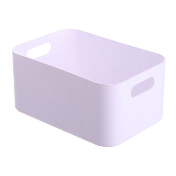 8.9x3.9x5.9 Inch Multi-Purpose Storage Bin Made of BPA-Free Plastic Portable White Open Top Organizer Basket with Dual Handles for Fridge and Laundry Room Use