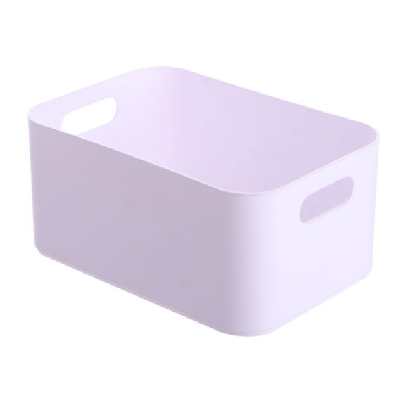 8.9x3.9x5.9 Inch Storage Bin Plastic Organizer Box for Pantry White Multi-Purpose Desktop Basket with Handles for Home Office Kitchen Organization and Storage
