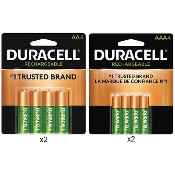 8 AA (2500 mAh) + 8 AAA (900 mAh) Duracell Rechargeable Battery Combo