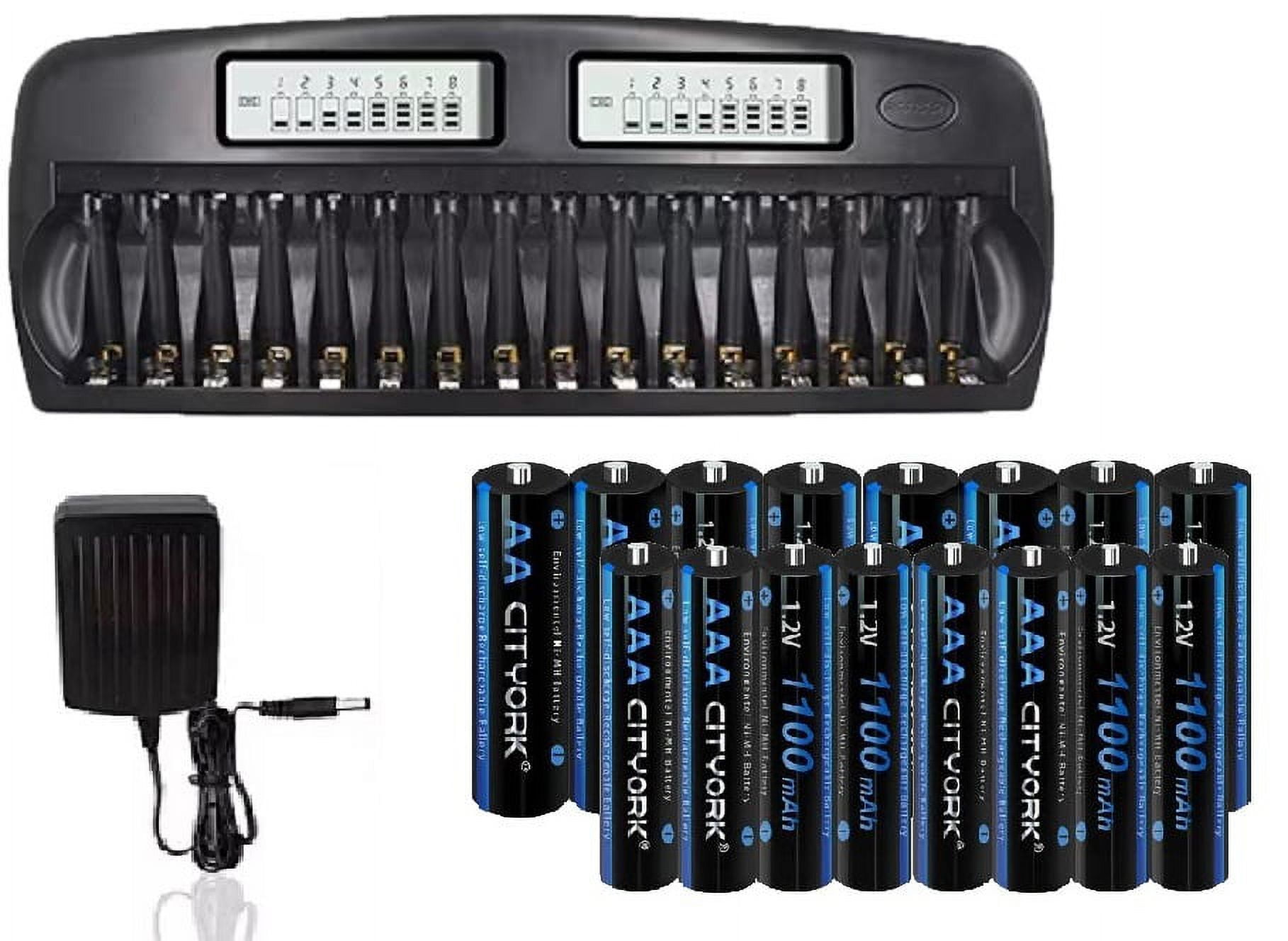 8 AA Batteries and 8 AAA NiMH Rechargeable Batteries with 16 slot