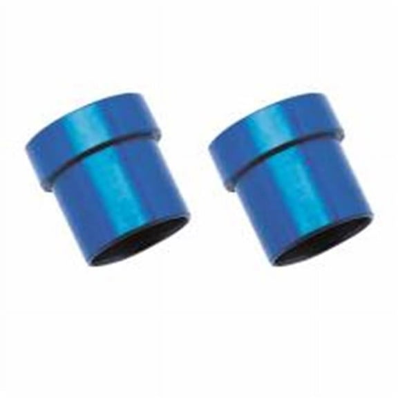 8 AN Aluminum Tube Sleeve, Blue Anodize - Set of 2