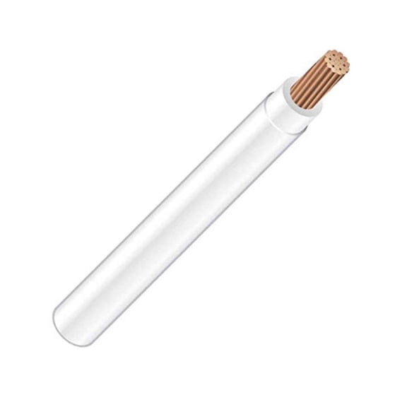 8 AWG 19-Stranded THHN White Copper Building Wire (100Ft Cut)