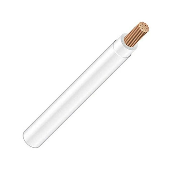 8 AWG 19-Stranded THHN White Copper Building Wire (150Ft Cut)