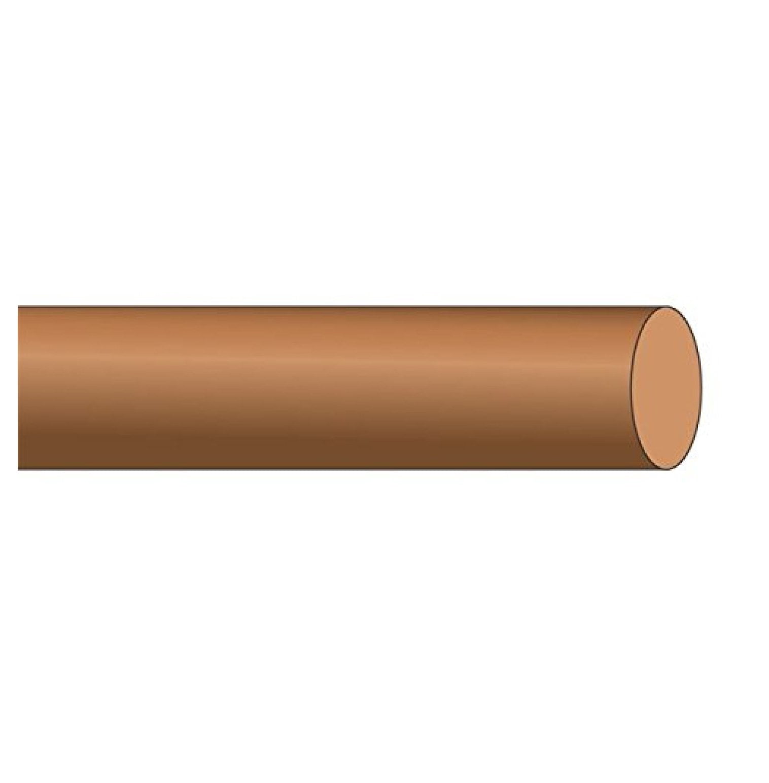 8 AWG Solid Bare Copper Building Wire (75Ft Cut), Metallic (12704-75)