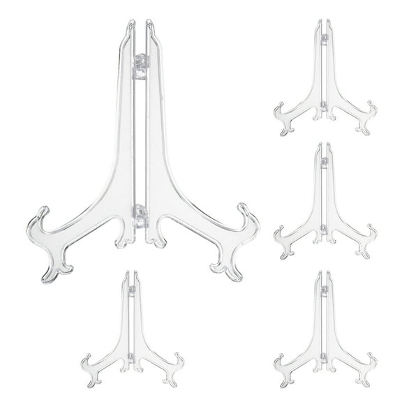 8" Acrylic Plate Stands for Display Stand Plate Holder Transparent 5Pcs