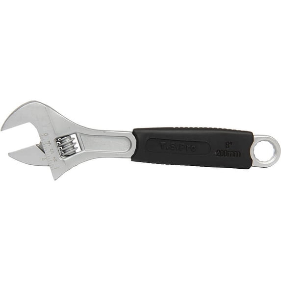 8 Adjustable Wrench With Rubber Grip