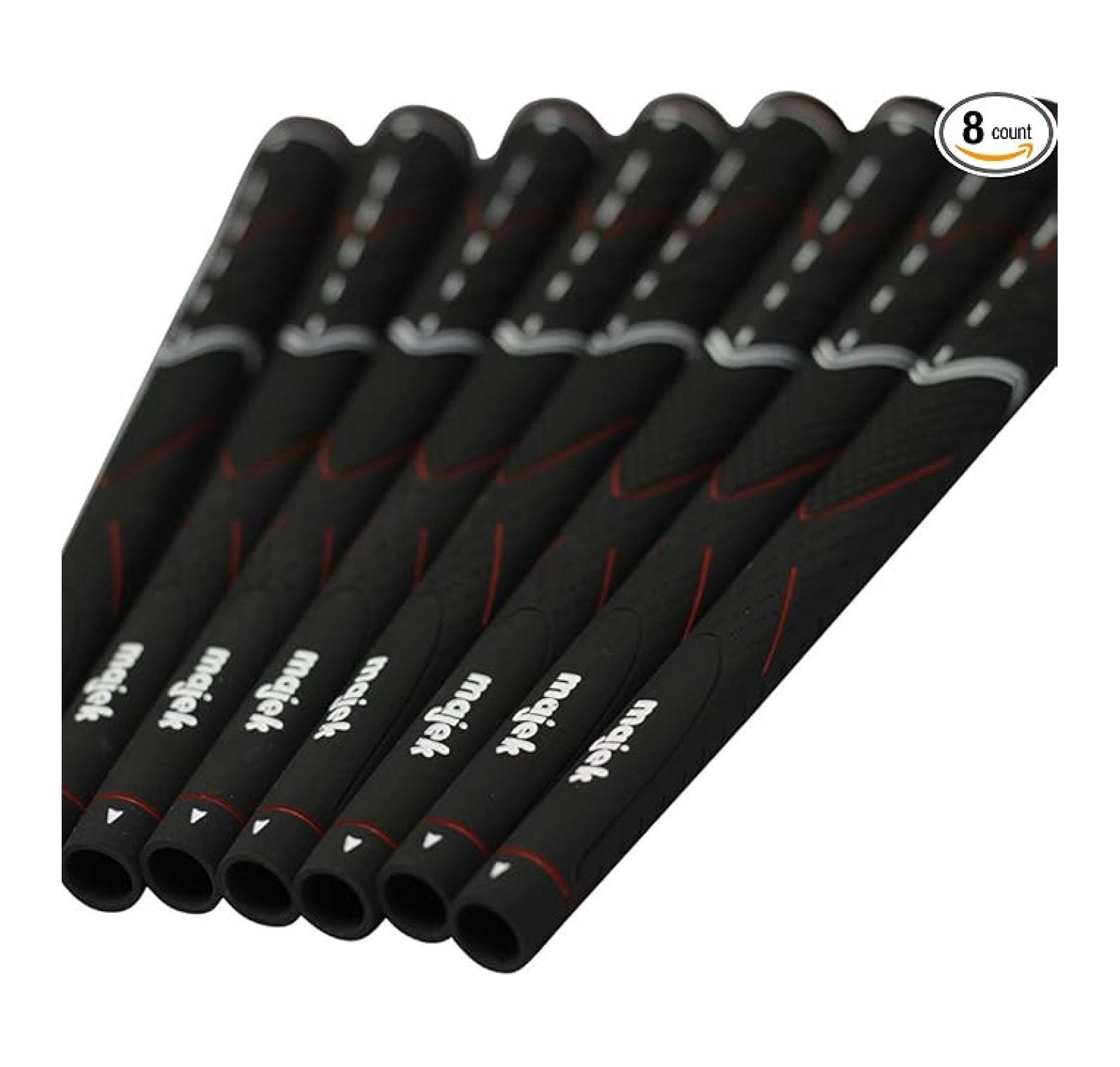 8 All Senior Men's Tour Pro Black Midsize Golf Grips