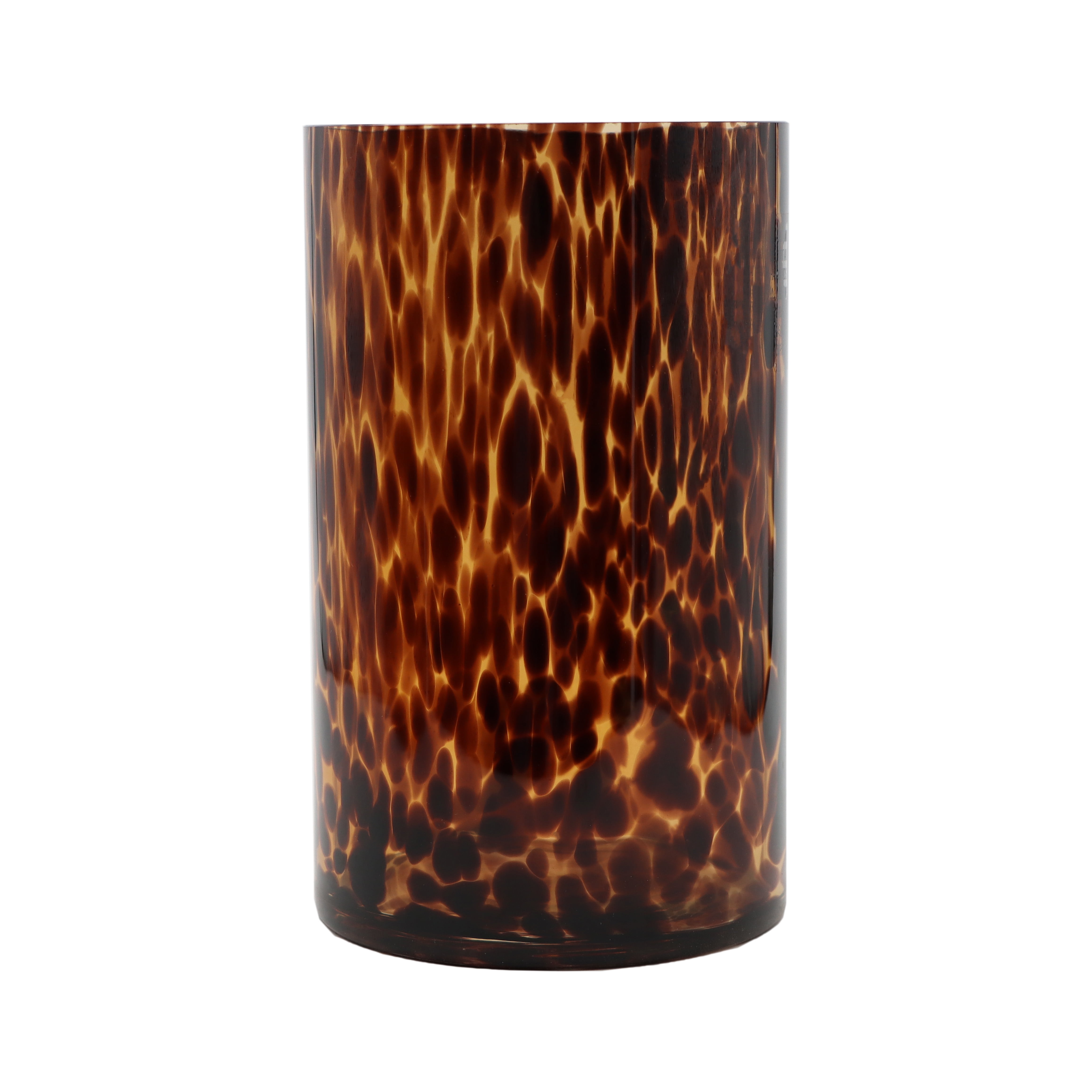 8" Amber Tortoiseshell Glass Cylinder Vase by Ashland® - Fall Home Decor - Walmart.com