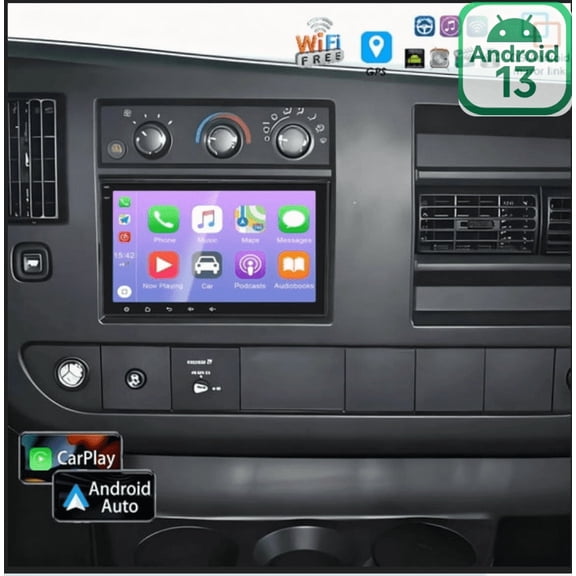 8" Android 13 Car Stereo For GMC Savana 20082024 Radio Stereo, 2+32GB, IPS Touchscreen, Wireless CarPlay & Android Auto, GPS, SWC, Split Screen