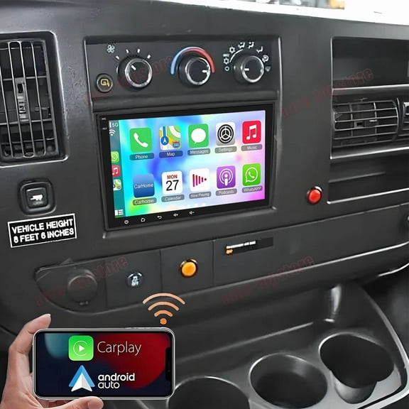 8" Android 13 Car Stereo Para Chevy Express 2500 3500 4500 2008-2024, 2GB RAM 32GB ROM, Wireless CarPlay/Android Auto, Built-in GPS Navigation, with WiFi Bluetooth SWC Mirror Link Split Screen