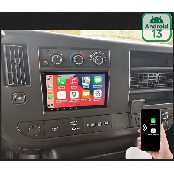 8" Android Car Stereo For Chevy Express 2500 3500 2019-2024, Wireless CarPlay Android Auto, 2+32GB, with GPS WiFi Bluetooth SWC Mirror Link Split Screen
