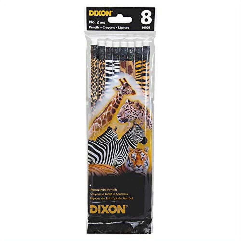 3 - DIXON Animal Print Pencils No. 2 (HB) 8 Count # 14008 100% Real ...