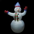 thumbnail image 1 of 8' Animated Inflatable Lighted Standing Snowman Christmas Outdoor Decoration, 1 of 1
