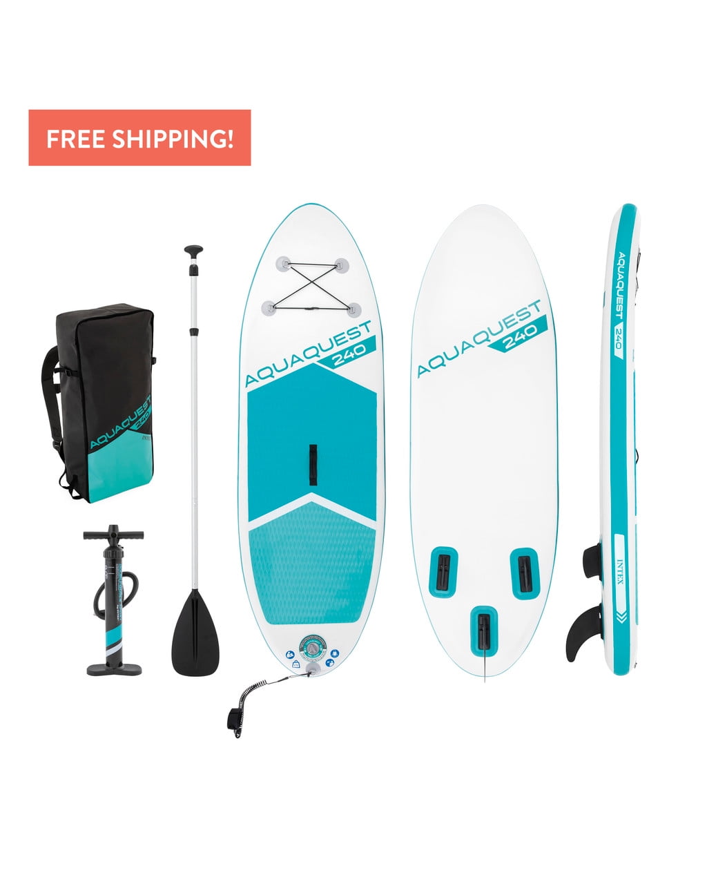 8' AquaQuest 240 Inflatable Paddle Board