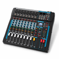 Service Mixer Audio 8 Audio Mixer with 16 DSP Effects, USB Connectivity, and 48V Phantom ...