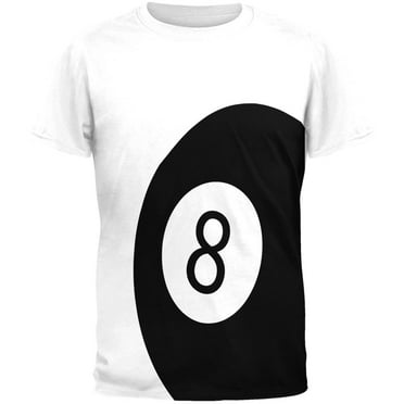 8 Ball All Over Adult T-Shirt - Large